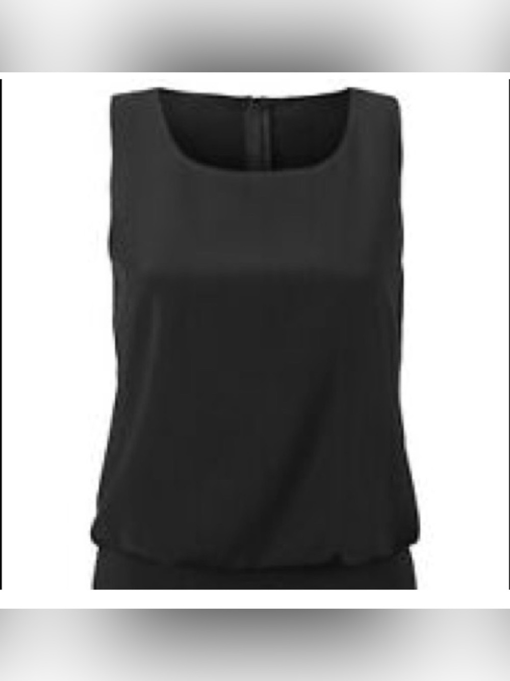 CAbi Indulgence Black Sleeveless Scoop Neck Top. Size small